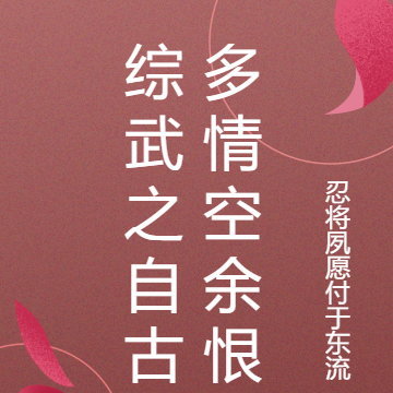 綜武之自古多情空餘恨